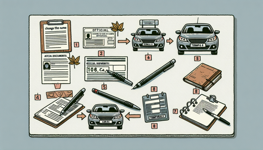 Cambiar el nombre de un coche con placas temporales: pasos a seguir